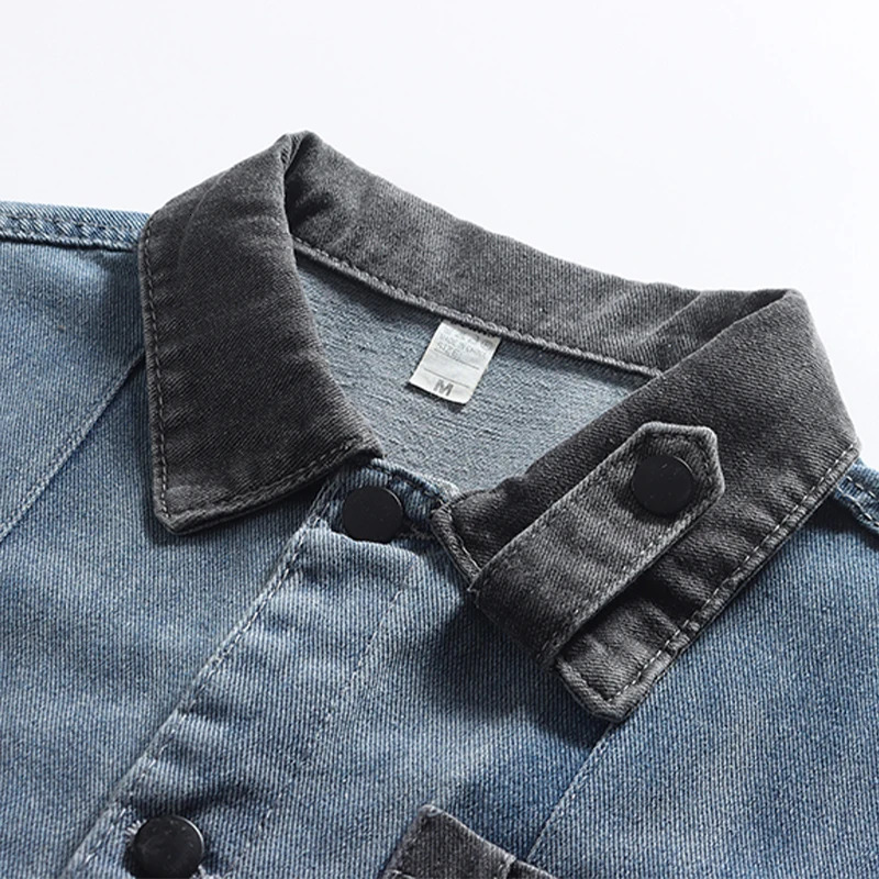 American Retro Sleeveless Denim Vest Men Spring Autumn Fashion Versatile Coats Handsome Casual Loose Blue Workwear Jacket 250530