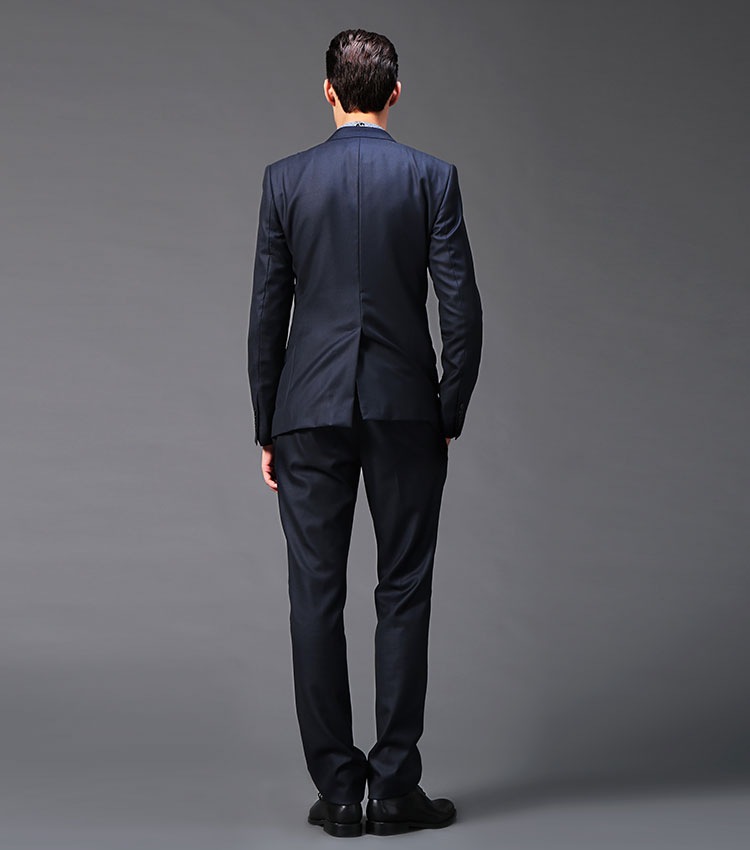 H735Men's slim fit groom wedding professional formal suit three piece suit