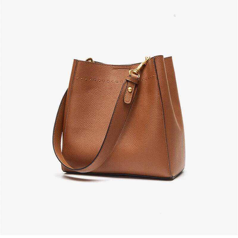 XMESSUN New Retro Genuine Leather Bucket for Women Designer Fashion Lady Cowhide Large Capacity Shoulder Crossbody Bag A494