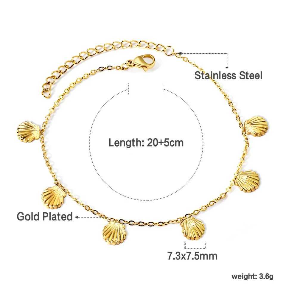 LUXUKISSKIDS Textured Shell Shape Earrings Necklace s Summer Stylish Stainless Steel Woman Jewelry Set 18K Gold Plated Z250607