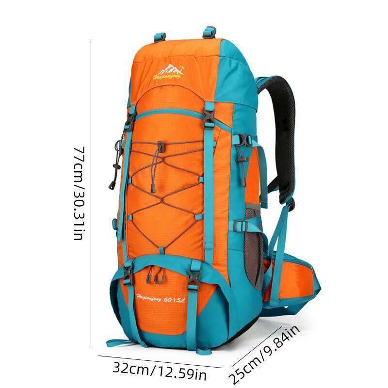 65L Outdoor Mountaineering Backpack Large Capacity Multifunctional Bag Shoes Compartment Sturdy Travel Climbing Hiking Bags