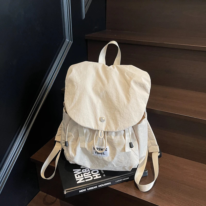 Trendy Womens Canvas Backpack Lightweight Casual Daypack with Front Pocket Fashion School Bag for Teens College Students 250605