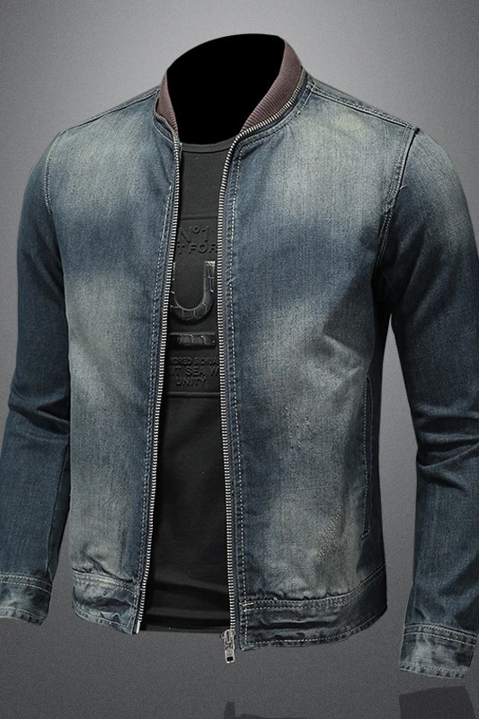 Spring Autumn Men Denim Jackets Mens Casual Classic Cotton Coat Outwear Male Trend Solid Color Jeans 250530