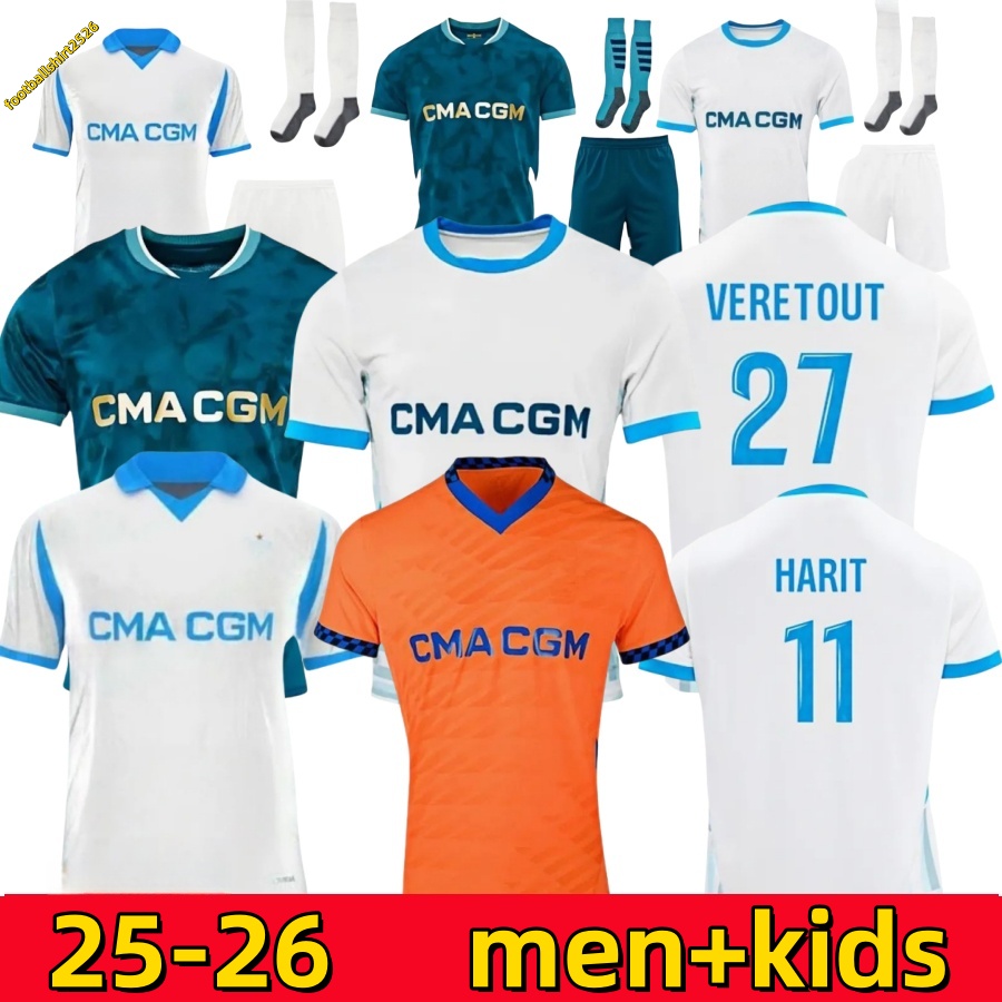 25 26 Marseile 125 Years Anniversary GOUIRI Maillot 2025 2026 special GREENWOOD Soccer jerseys Player Version RABIOT Maillots de foot OM 125TH HOJBJERG men Kids kits