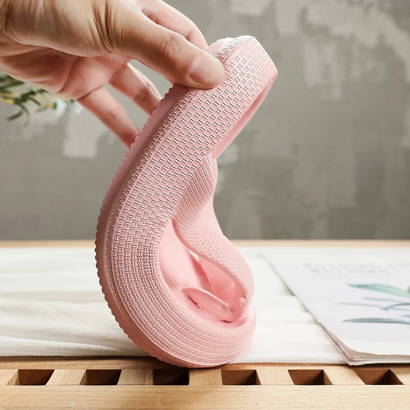 Flip Flops Summer Casual Thong Beach Slippers Outdoor Beach Sandals EVA Flat Platform Comfy Shoes Women Couple Thick Soled 250605