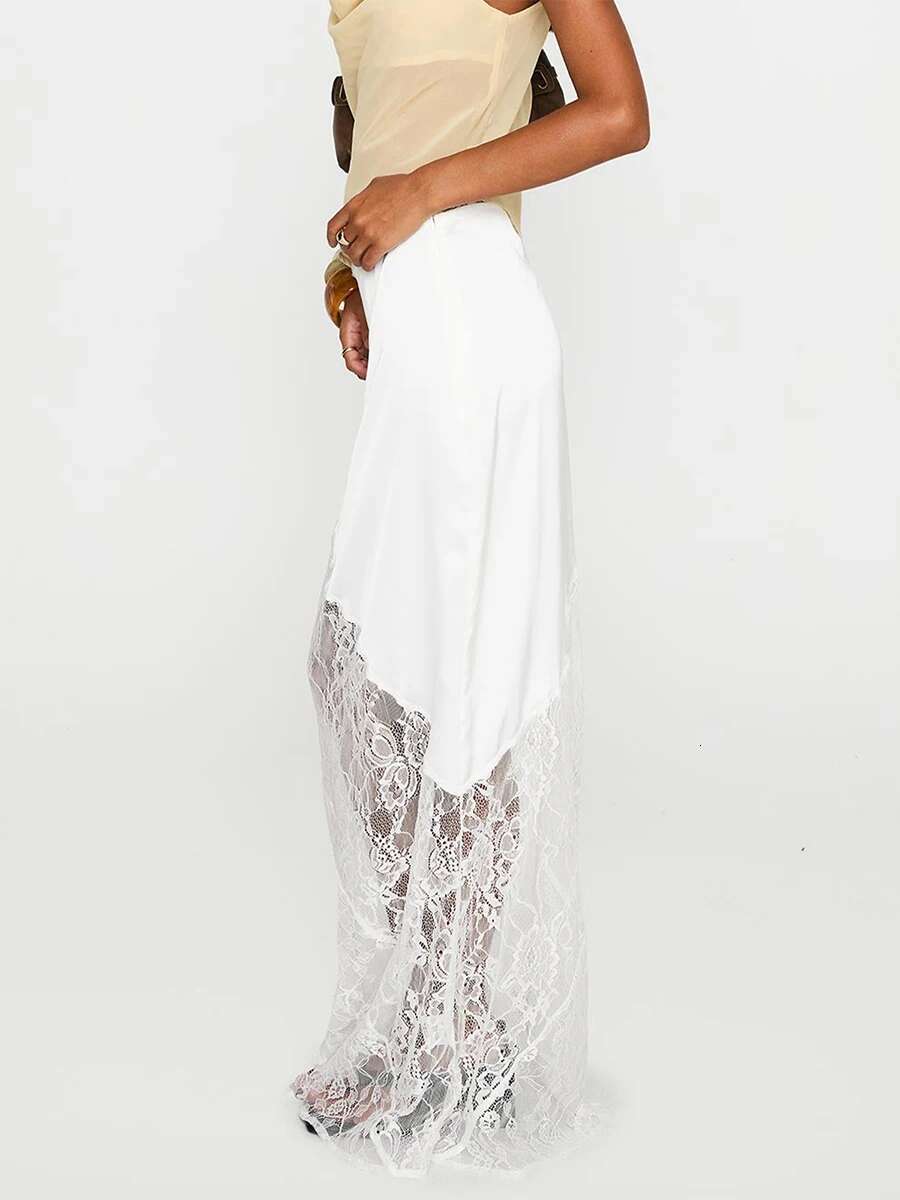 Womens Floral Print Maxi Skirts High Waist Boho Style A-line Long Skirts Elegant Summer Beach Skirts with Pockets