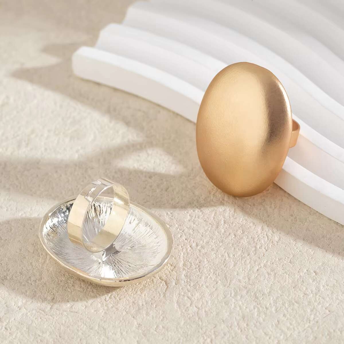 Fashion Adjustable Big Irregular Geometric Rings for Women Trendy Stackable Finger Rings on Hand Accessories Female 2024 Jewelry