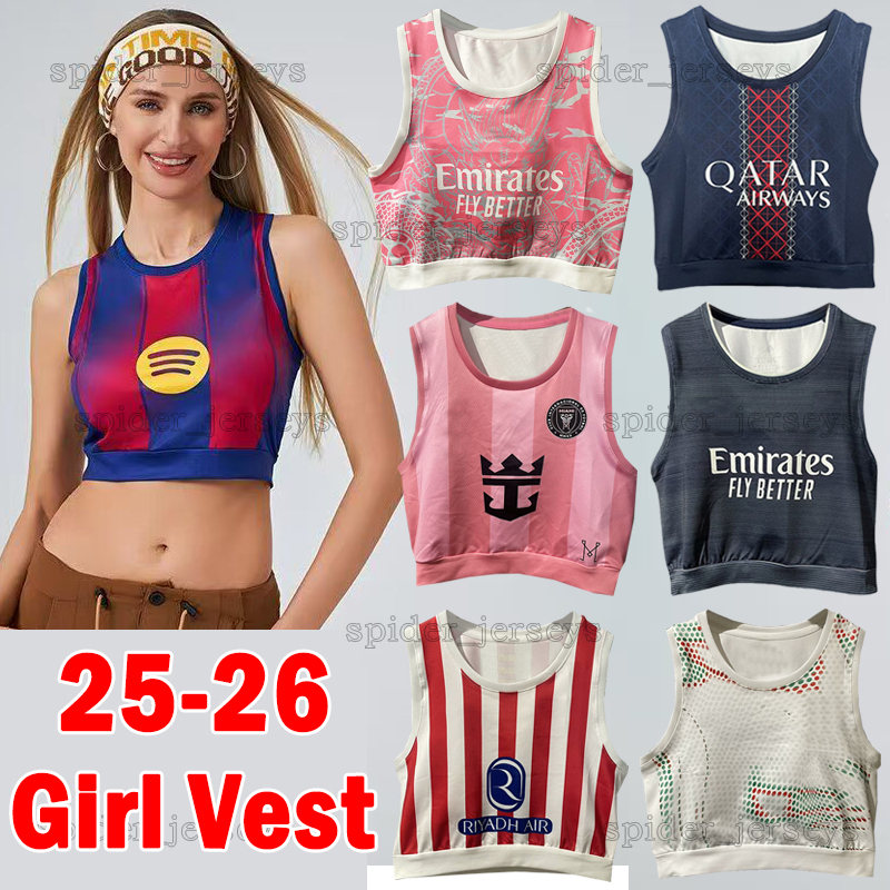 25 26 Girl Tank top Soccer Jerseys Argentinas AtleTico MaDridS Da Gama Inter 2025 MILANES miamis Flamengo JAPAN Portugals REAL Santos Women's football vest Shirts