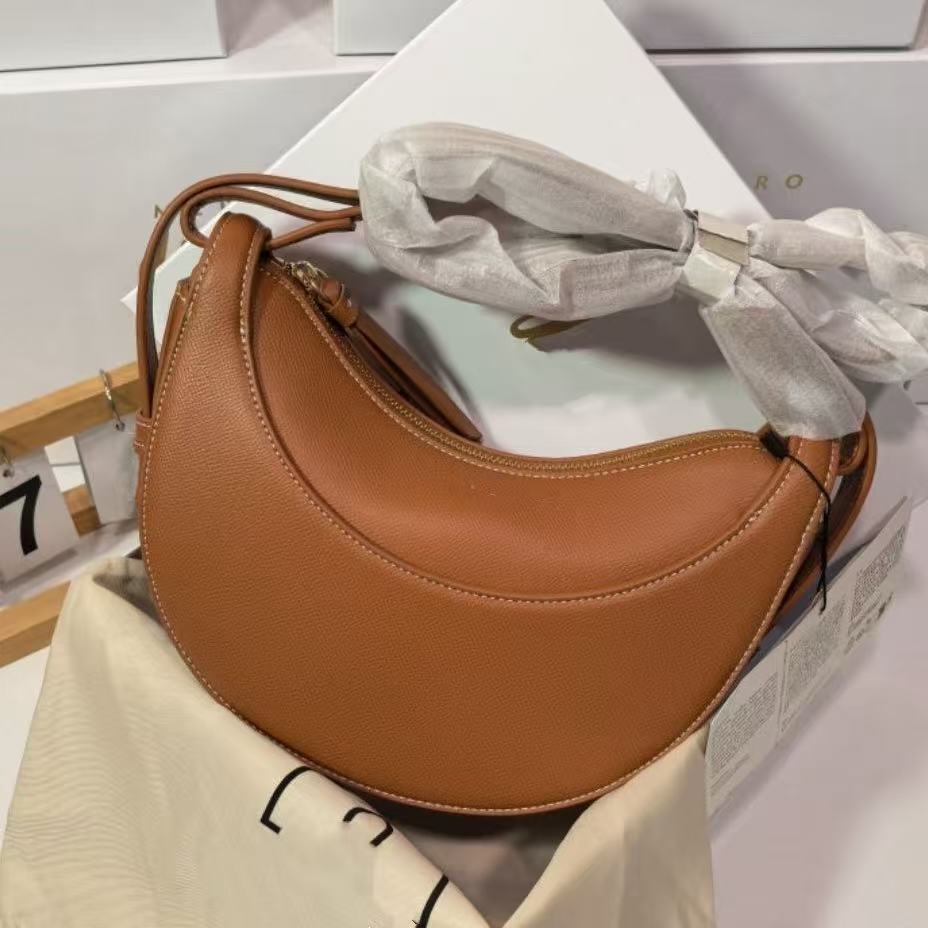 Numero Dix S half moon cyme bag Shoulder Women Designer Half Moon Tote Crossbody Bag Fashion Paris Handbags Baguette Zip Hobo Purse Smooth Calf Leather