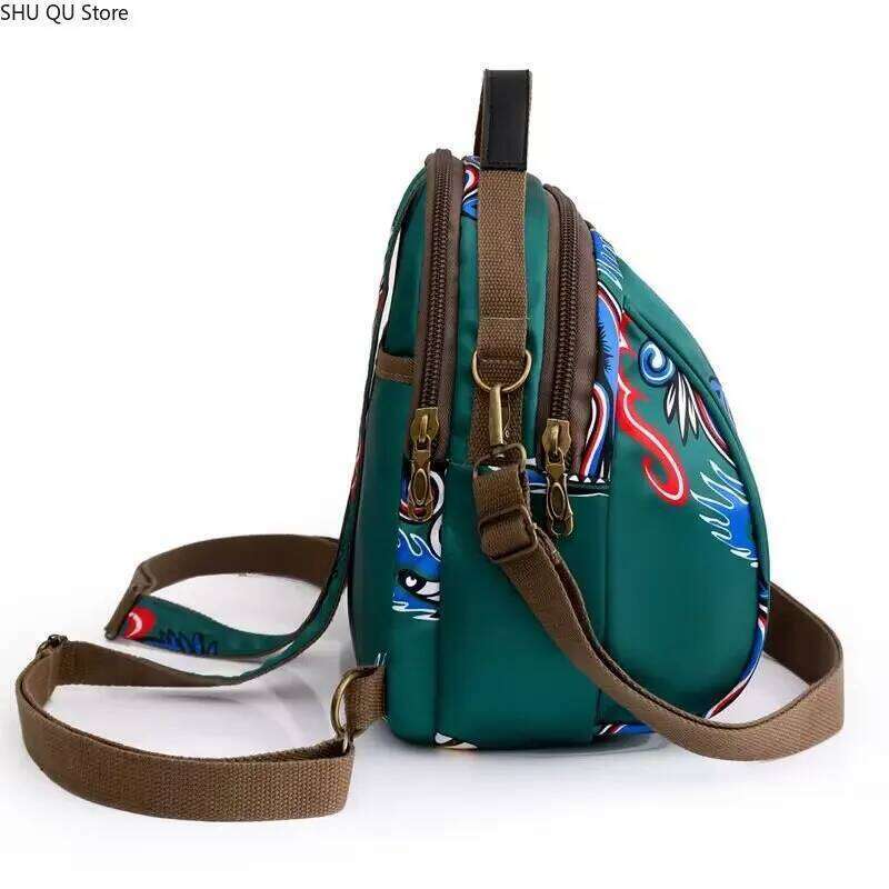 2025 Spring New Designer Printed Waterproof Oxford Fabric Ladies Backpack Large Capacity Travel Bag Bolso Mujer