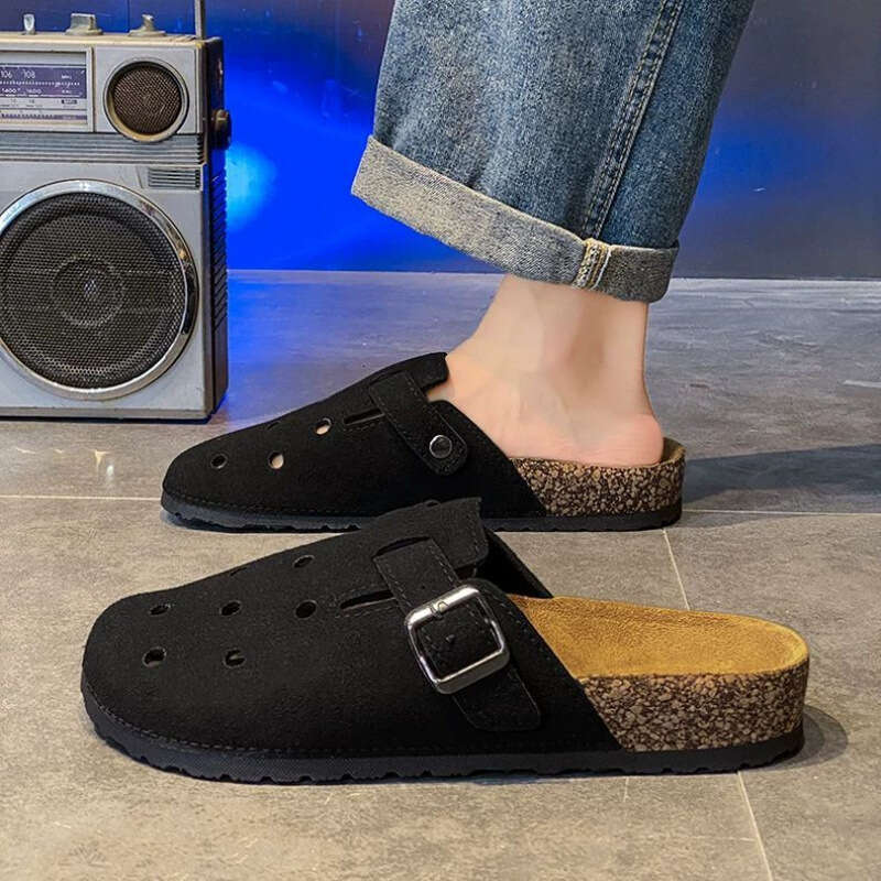 Beijiang Wolf Trendy Half Slippers for Men Summer Outdoor Casual Large Size Office Sandals