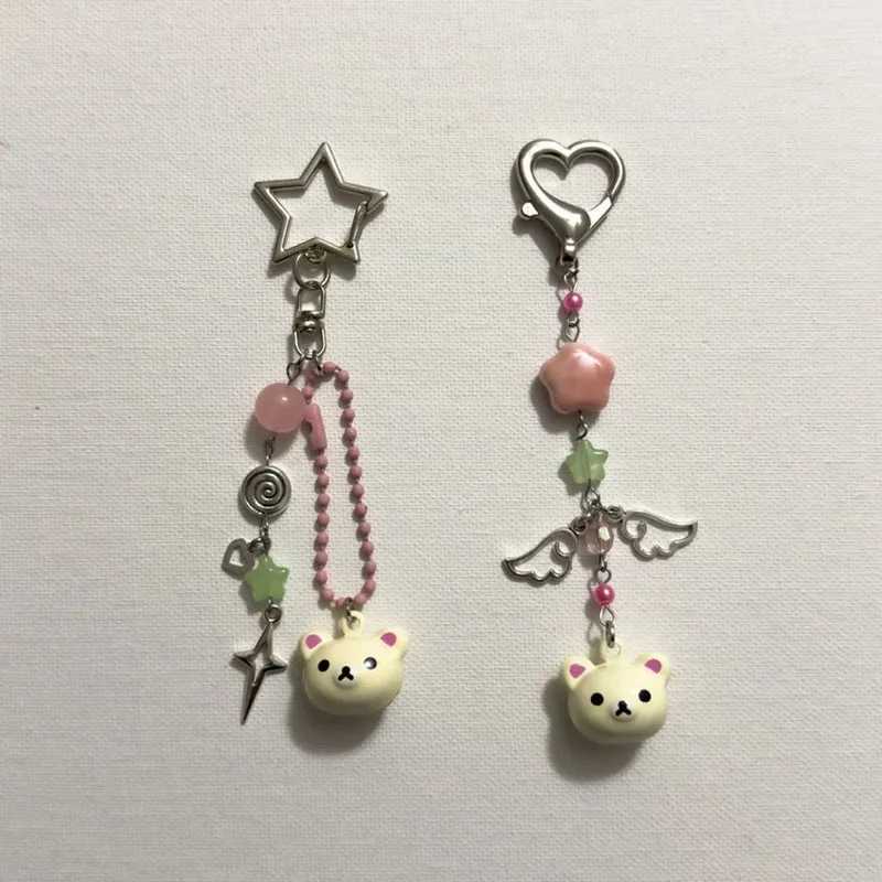 Bear Pendant Beaded Keychain Y2K Fairy Core Z250607