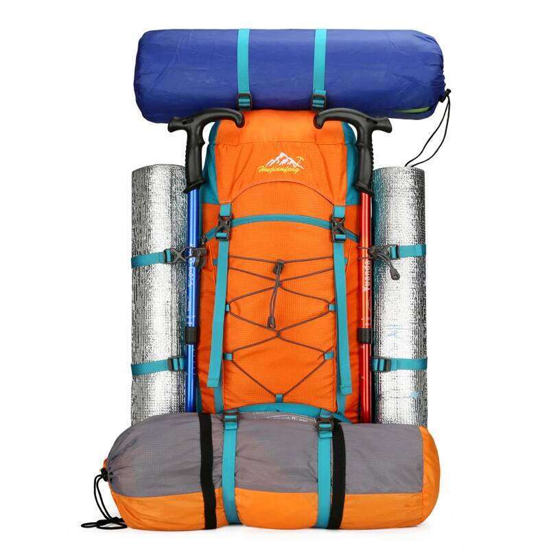 65L Outdoor Mountaineering Backpack Large Capacity Multifunctional Bag Shoes Compartment Sturdy Travel Climbing Hiking Bags