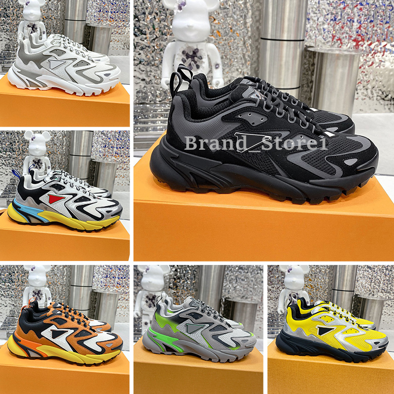 Designer Runner Tatic Men Casual Shoes Luxury Leather Mesh Fashion Breathable Grey white Green Black Trainer Sneakers Size 38-46