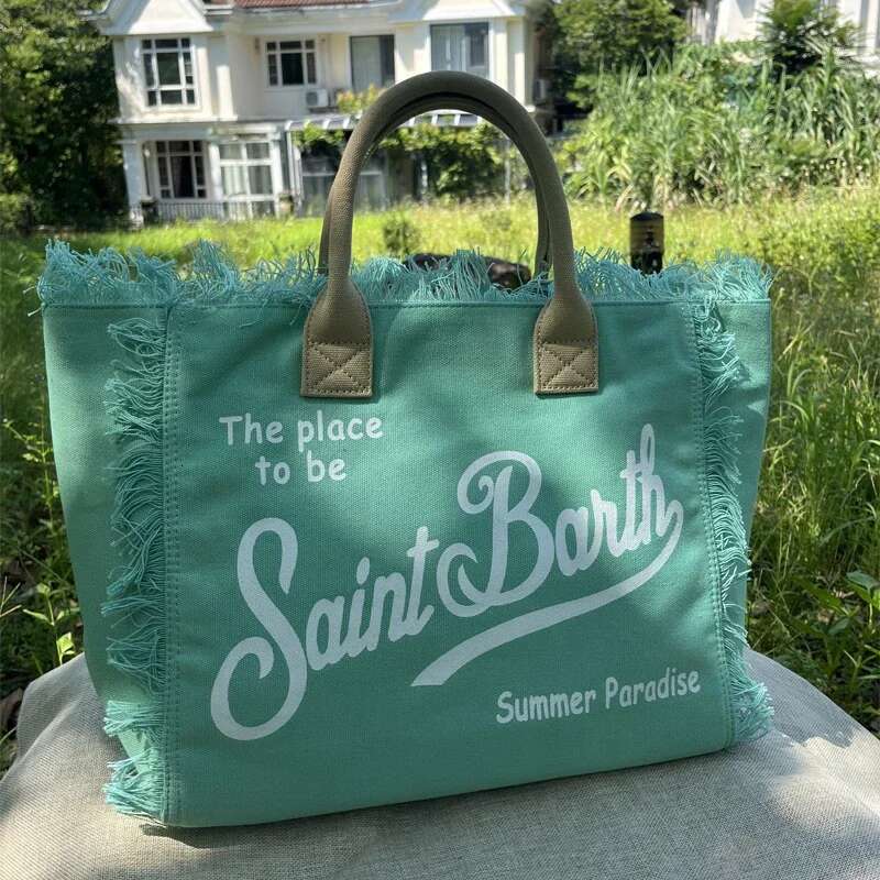 Lightweight Premium Leopard Women's Canvas Handmade Tassel Art Font Designer Large Capacity Tote Handbag