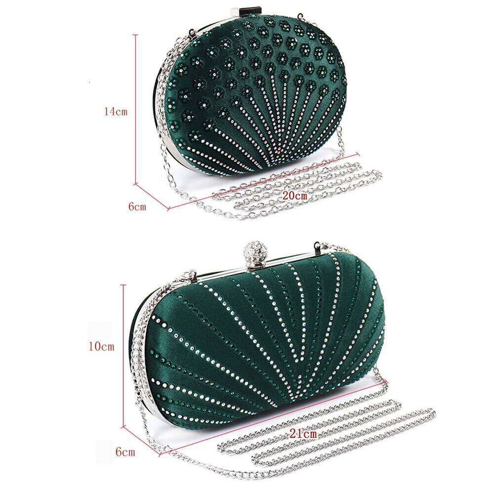 Female Simple Sparkling Evening Bag Buckle Design Wedding Handbag Birthday Gift