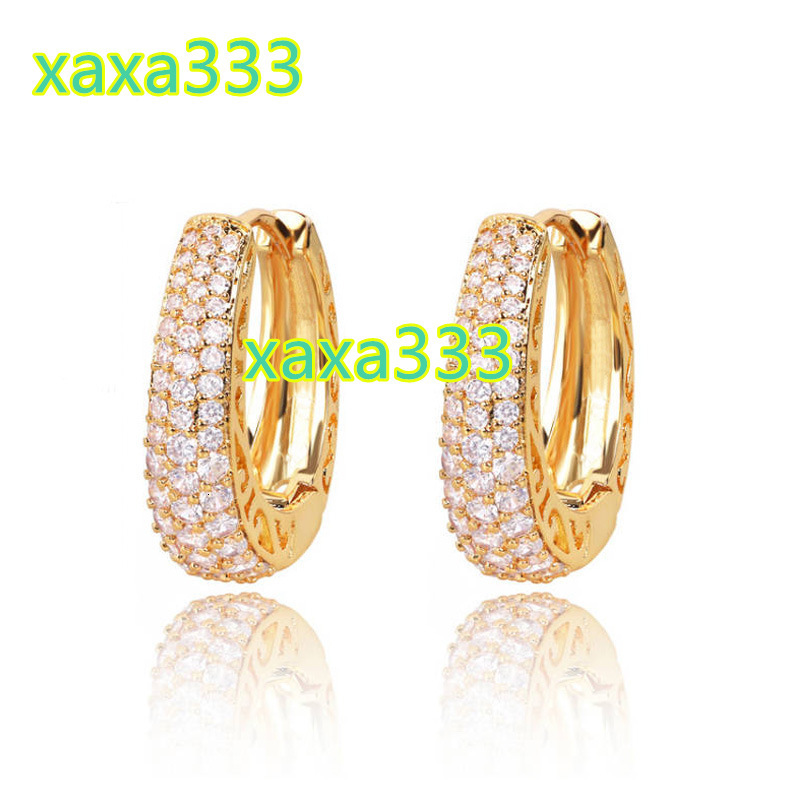 Popular product; Luxury 18K gold hoop earrings; 18K gold white gold moissanite; Elegant and fashionable earrings;'s jewelry.