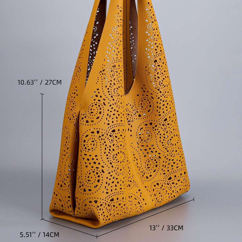 2025 Hollow Out Niche High-End Handbag Women Soft PU Fashion Trendy Bag For Travel