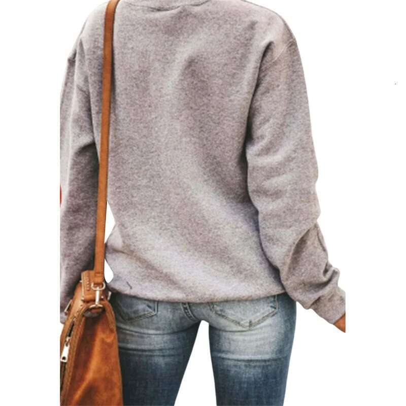 Easter Egg Print Womens Loose Fit Pullover Sweatshirt with Long Sleeves and Round Neck for Casual Autumn Wear