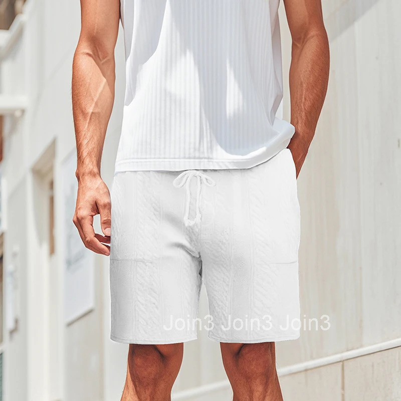 Mens Lightweight Cargo Shorts with Multiple Pockets and Adjustable Drawstring Waistband for Outdoor Activities