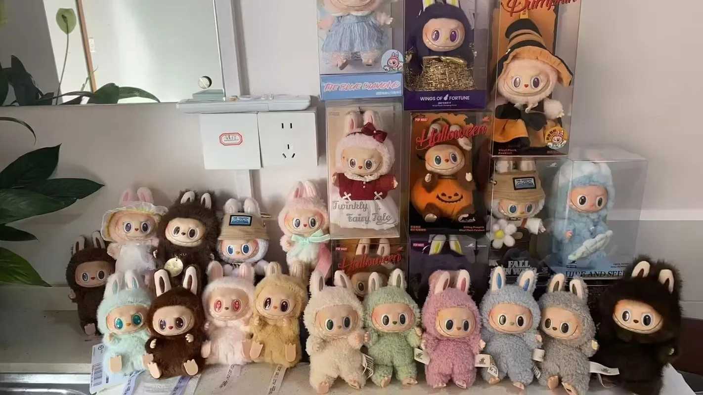 Anime Figure Kawaii Labubu Have A Seat Series PVC Pendant Doll Model Toy Kawaii Monster Keychain Toy Birthday Christmas Gift XJ250607