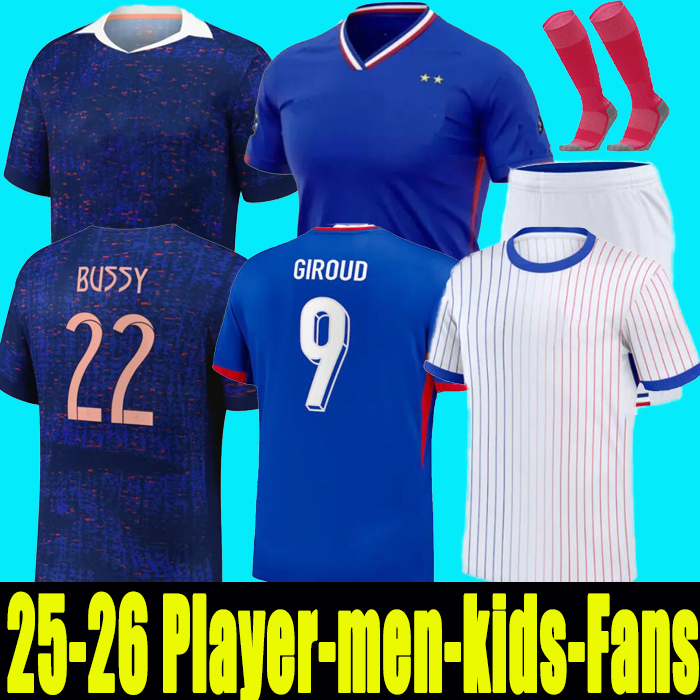 ZIDANE RETRO 25 26 HENRY 2025 MBAPPE soccer jerseys Fans Player French 24 25 26 Football shirt GIROUD Men Maillot de Foot Equipe kids kit women HERNANDEZ GRIEZMANN