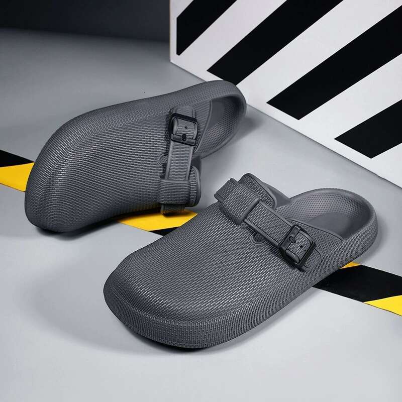 2025 New EVA Cushioning Slippers Women Trendy Closed-Toe Outdoor Non-Slip Beach Sandals for Men