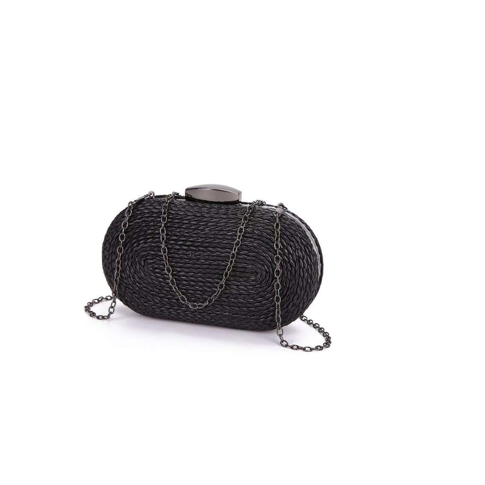 Box Women's Evening Clutch Fashion Party Wedding Crossbody Woven Striped Solid Color PU Bag GUHUISHU