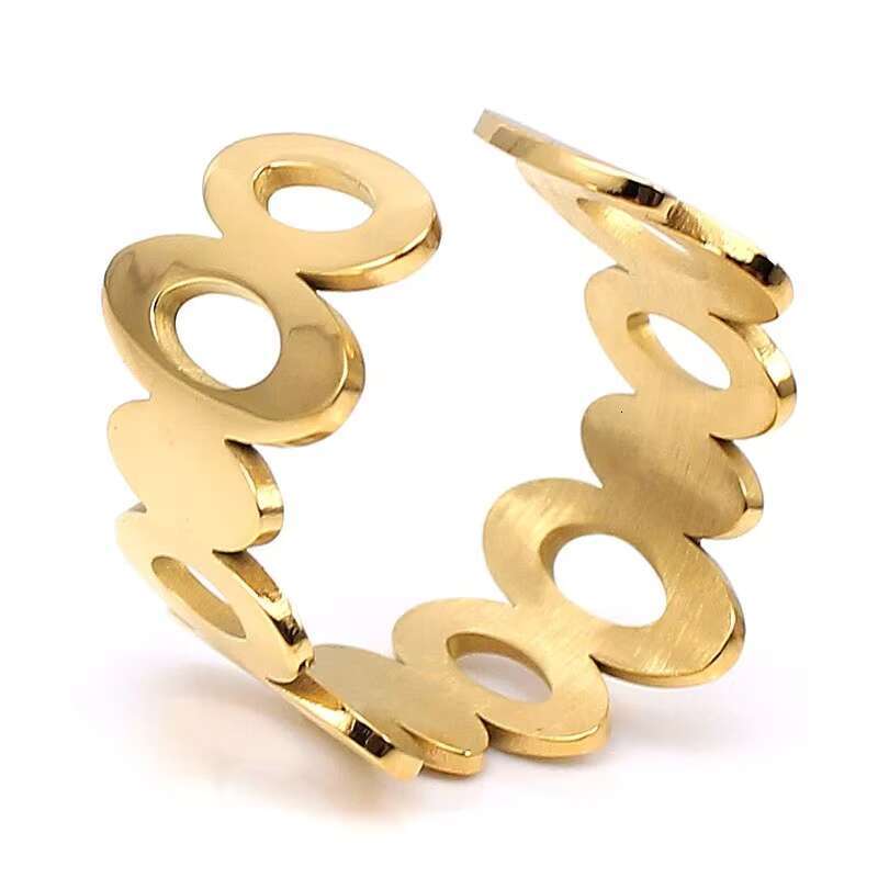 Fashion Popular Geometric Hollow Rings for Women and Men Simple Type Trendy Fashion Rings Jewelry Bijouterie