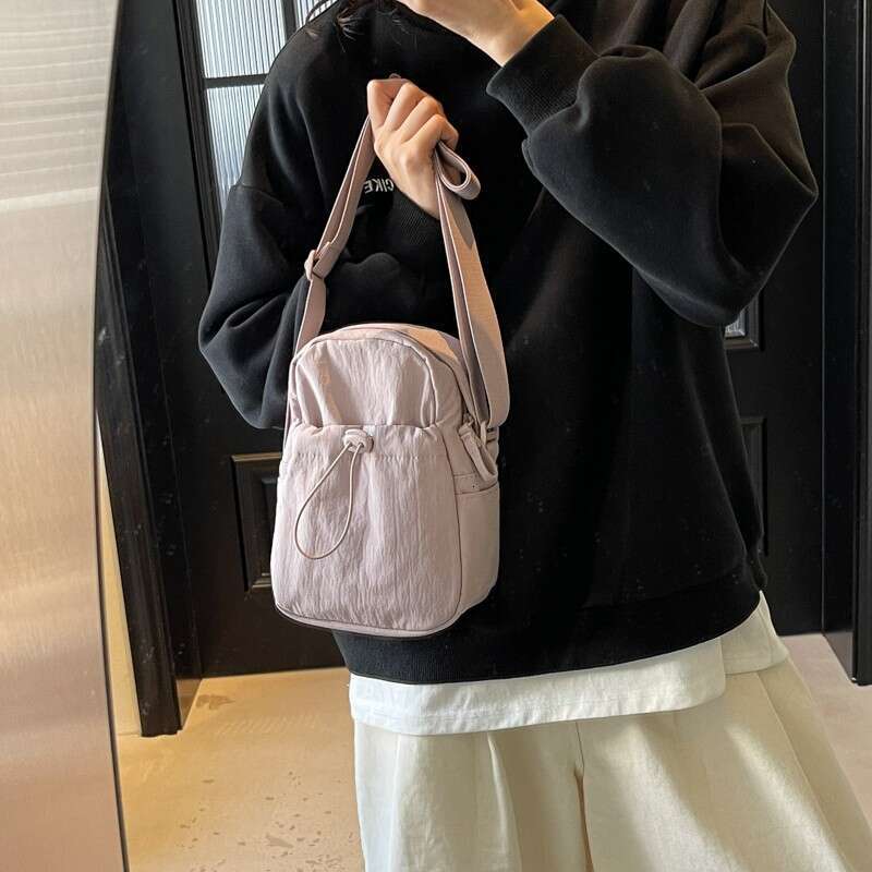 INS Canvas Women's Phone Versatile Casual Lightweight Crossbody Korean Style Niche Design Water Bottle Bag