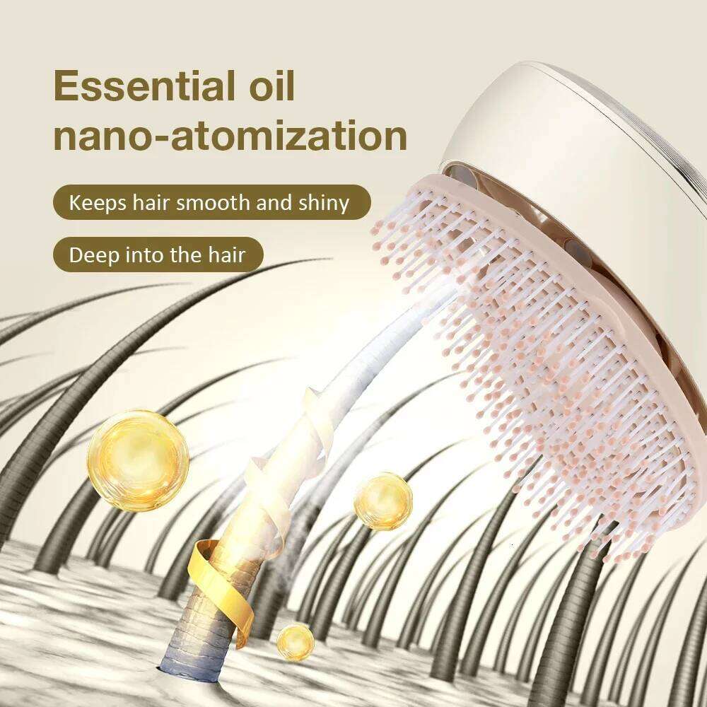 Electric Spray Massage Growth Vibration Head Massager Brush LED Anti Hair Loss Scalp Liquid Medicine Atomizing Comb