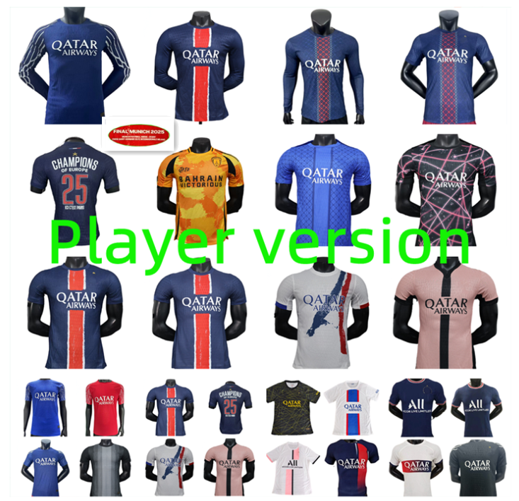 player version 2025 2026 KVARATSKHELIA HAKIMI soccer jerseys 21 22 23 24 25 26 Paris BARCOLA VITINHA JOAO NEVES O.DEMBELE D.DOUE MARQUINHOS Long sleeves football shirt