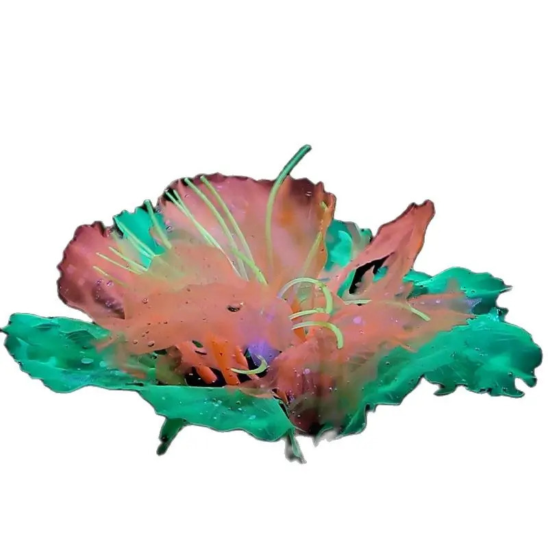 Artificial False Flower Emulation Silica Gel Aquatic Plant Ornaments Aquarium Underwater World Fish Tank Landscaping Decoration 250604