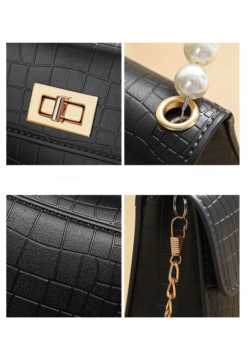 Free Shipping 2025 New Designer Bag Crocodile Pattern Jelly Bag Cross-border PVC Material Handbag Luxury Coin Wallet Pearl Handle Shoulder Bag