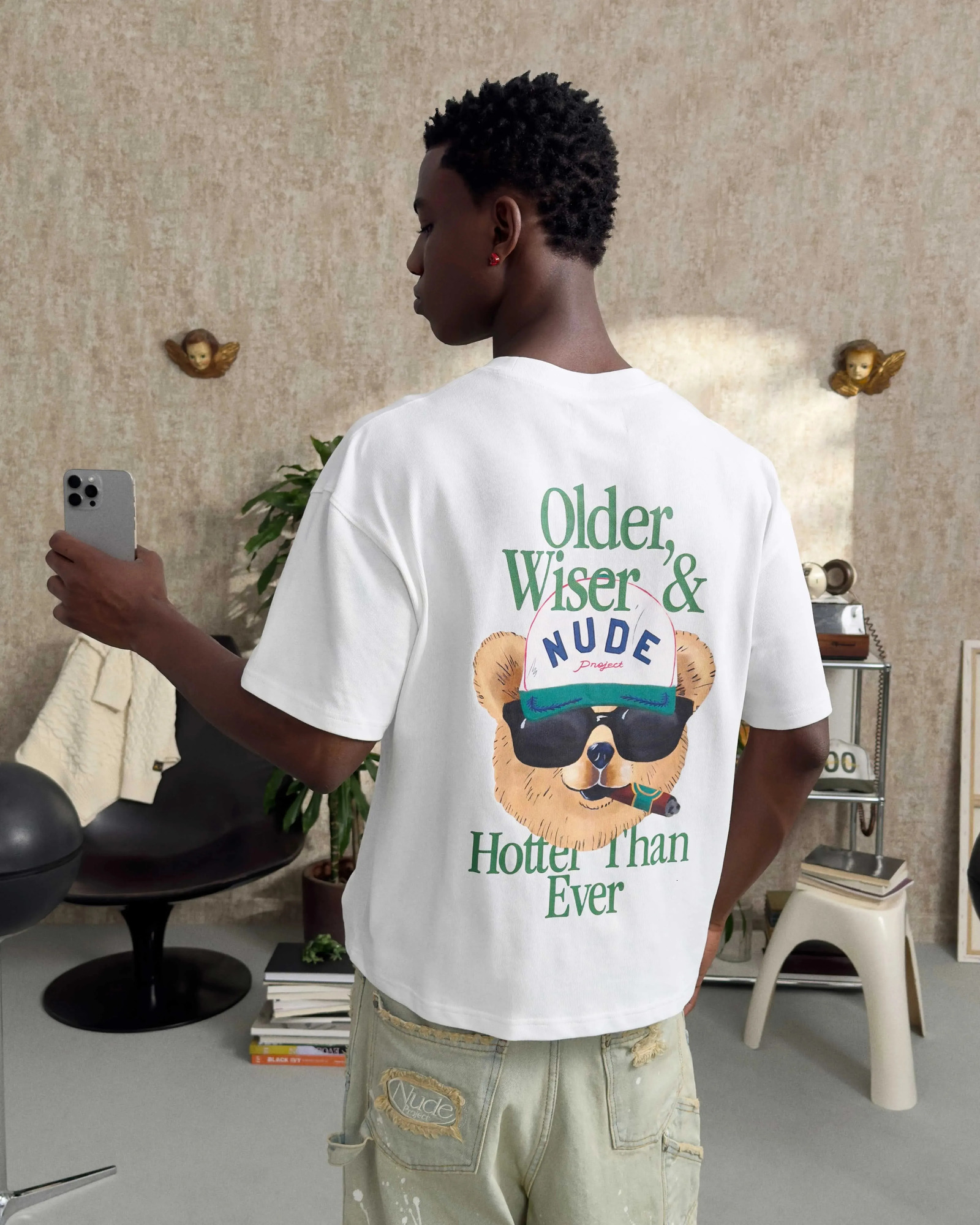 Street Hip Hop Trendy Clothing Nude T-shirt Unisex Cotton T-shirt Mens Womens Short Sleeves Oversized Y2k Casual Loose Top Tee 250527