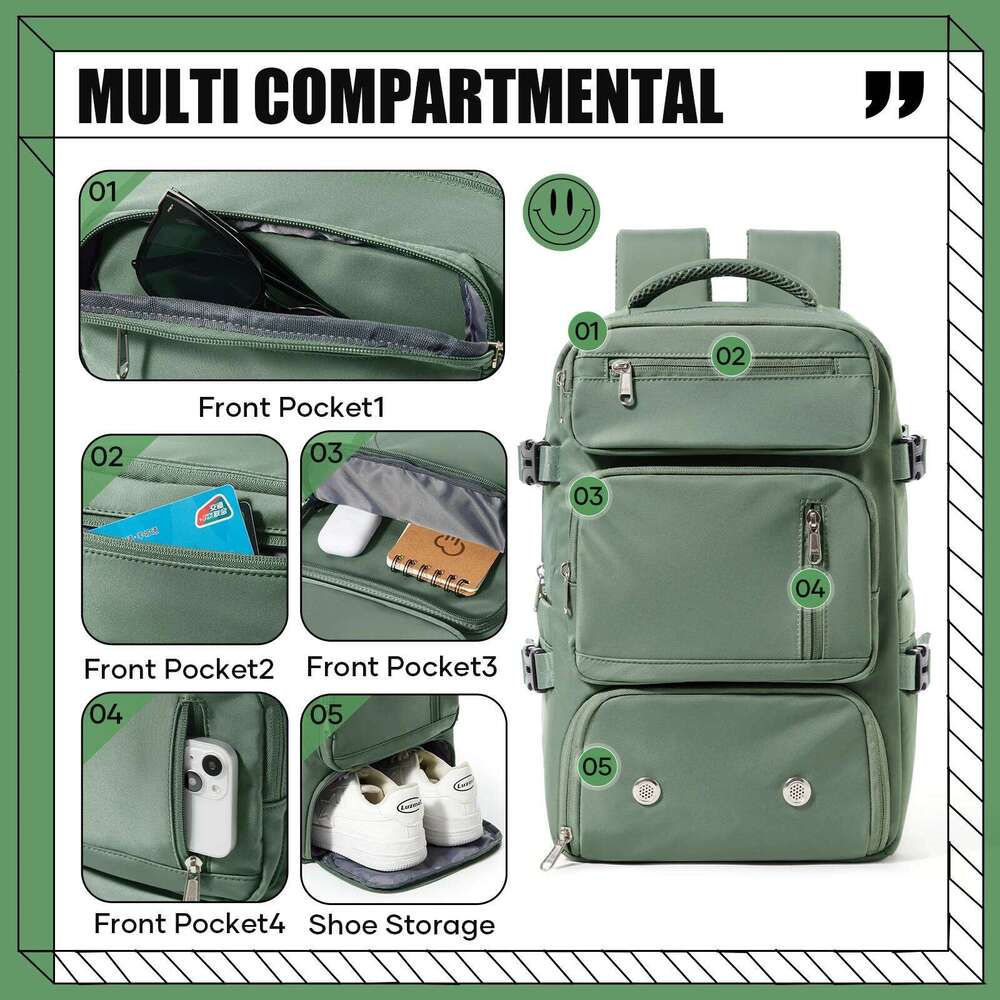 Multifunction Waterproof Travel Shoe Storage,Business Flight Approved Backpack Ryanair 40X20x25,Laptop Hand Lage Bag