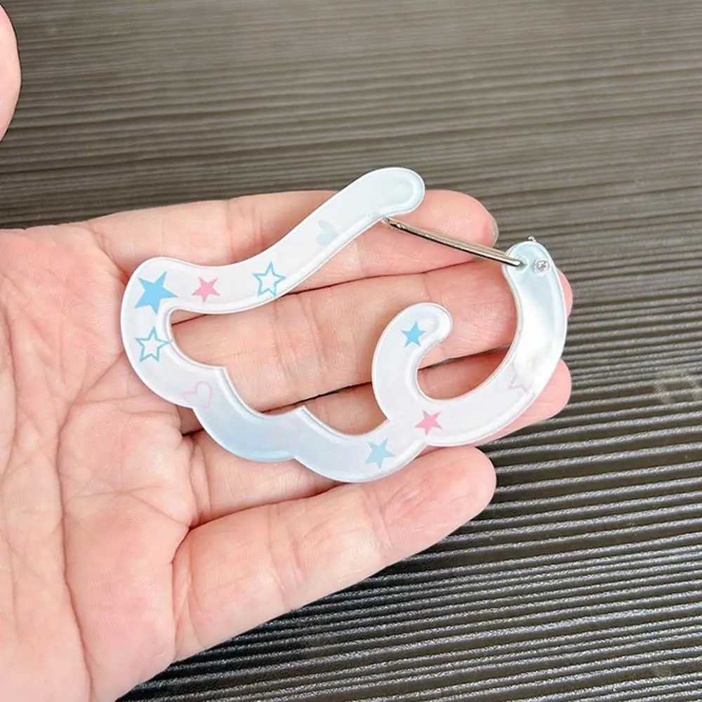 Cartoon Cute Keychain Musical Notes Carabiner Keychains Acrylic Backpack Hanging Pendant Decoration Accessories Holiday Gifts XJ250607