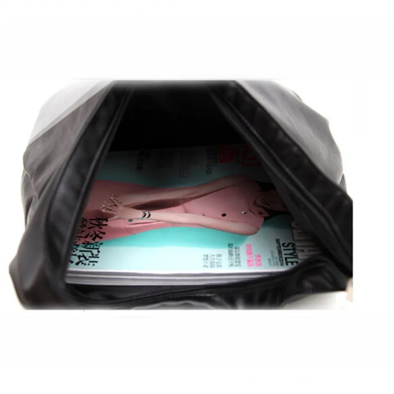 PU Leather Soft Handbag Large Capacity Women Messenger Bag Black Ladies Shoulder Bags For Women Solid Color Zipper Bags 250606