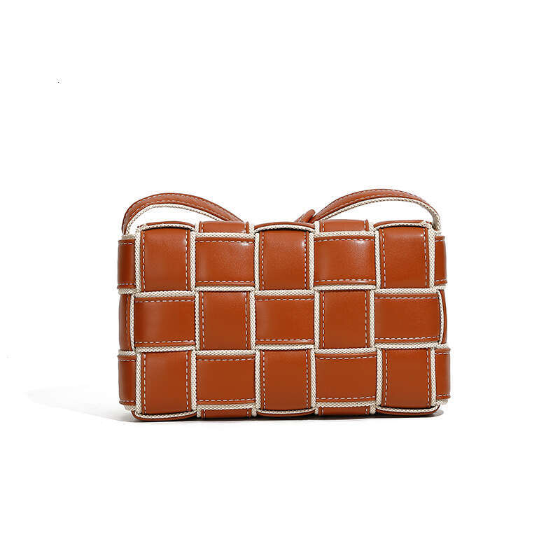 Fashion Design Woven Small Square 2024 Autumn Winter New Versatile Crossbody Plaid Pillow Tofu Bag for Women