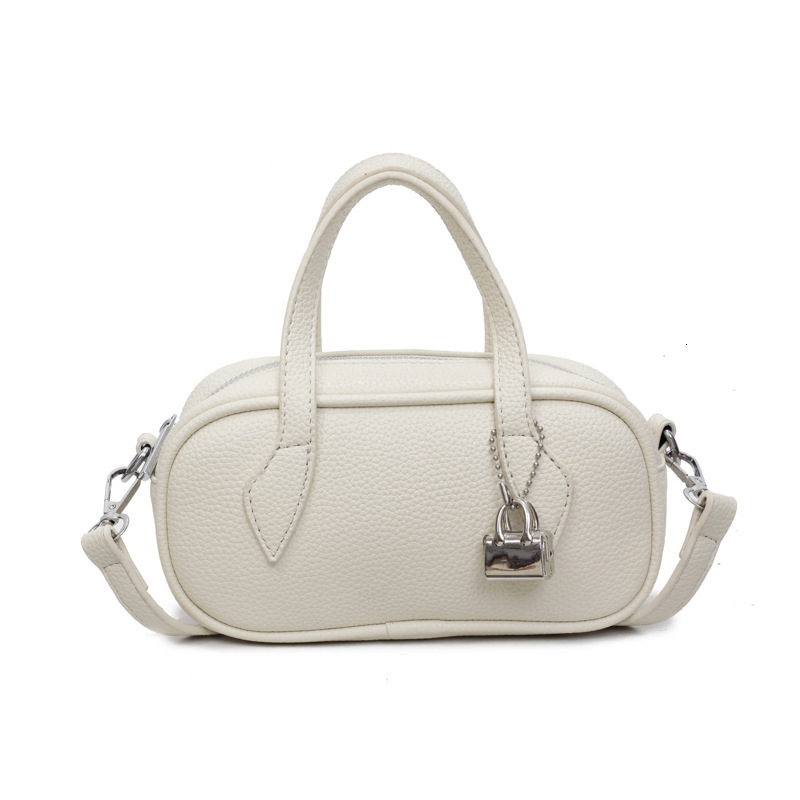 designer Korean Style INS Handheld Bowling Ball Bag for Women 2025 New Summer Versatile Crossbody Bag Retro Commuter Small Squar