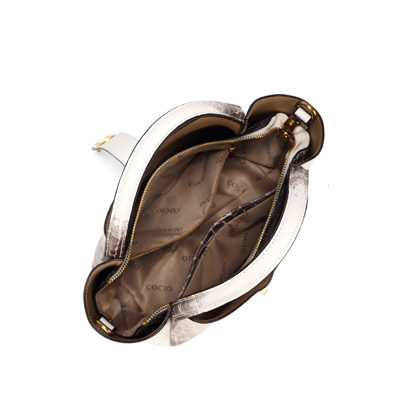 Free shipping High-Quality Niche Design Designer bags Crocodile Pattern Bag 2025 New Women's Fashion Versatile Shoulder Luxury Underarm Bucket Ba