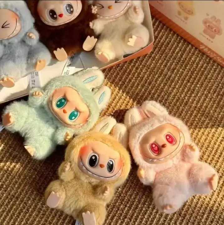 For Labubu Heartbeat Macaron Enamel The Monsters Face Blind Box PVC Figurine Tabletop Ornament Kawaii Doll Birthday Gift Z250607