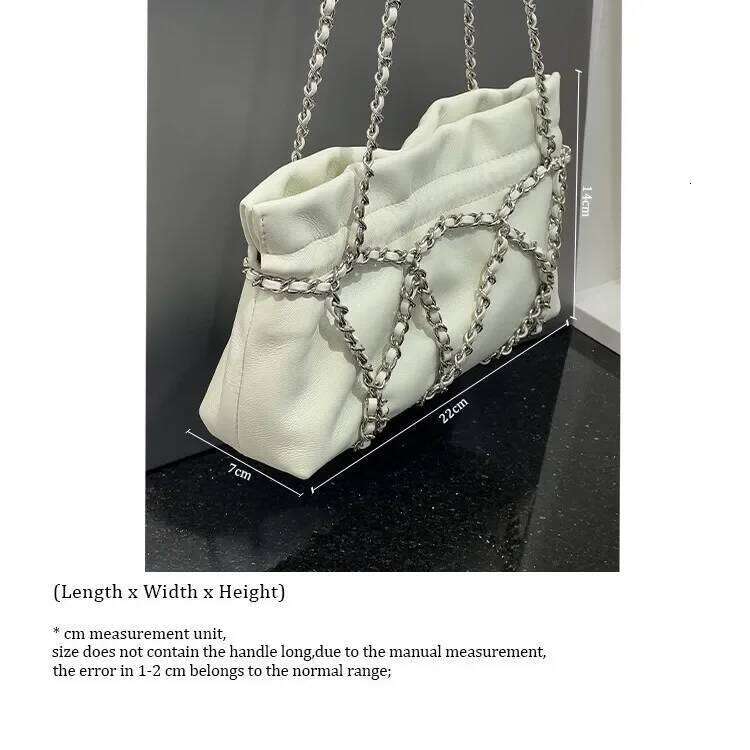 Hot Selling Fashionable Genuine Leather ITSK Women's Shoulder New Style Bucket Chain Bag Tweed Feel Soft Polyester Lining Designer Bags