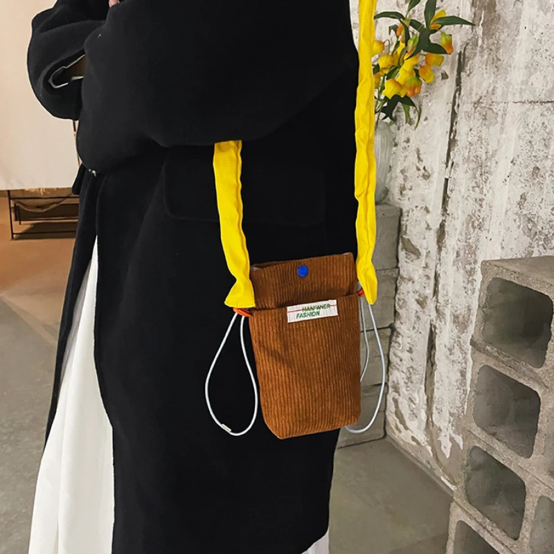Vintage Streetwear Trendy Women Mini Handbags Contrast Color Simple Casual Shoulder Crossbody Bag Fashion Y2k Cell Phone Bags 250606