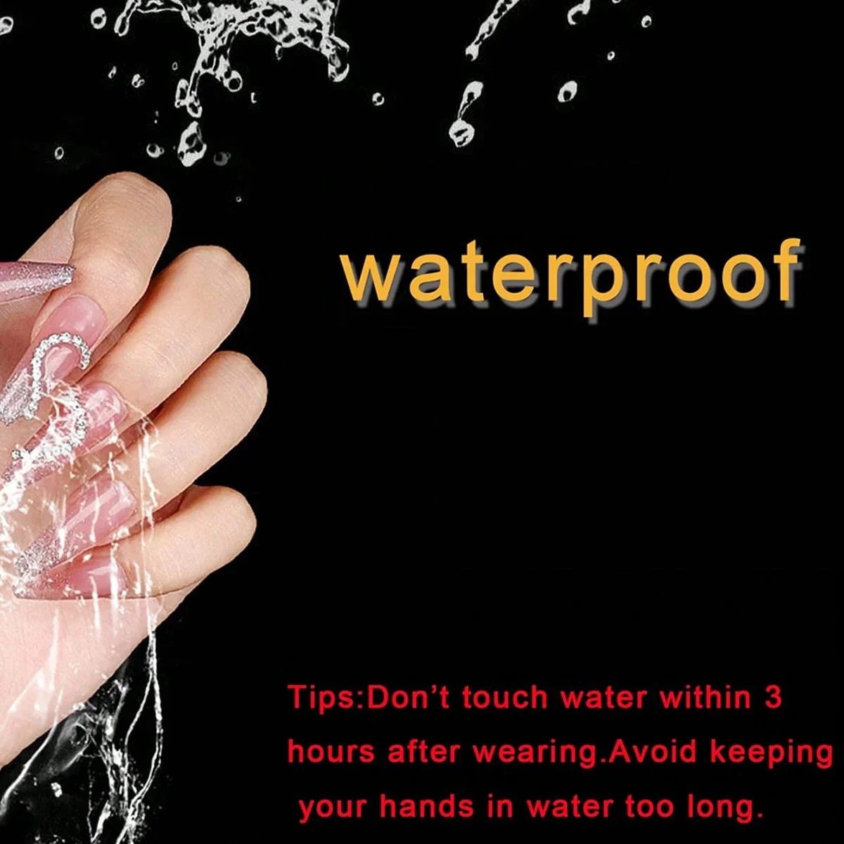 100Sheets2400Pcs Wearing Nail Manicure Special Super Sticky Jelly Glue Waterproof Back Sticker Invisible Doublesided Gel 250605