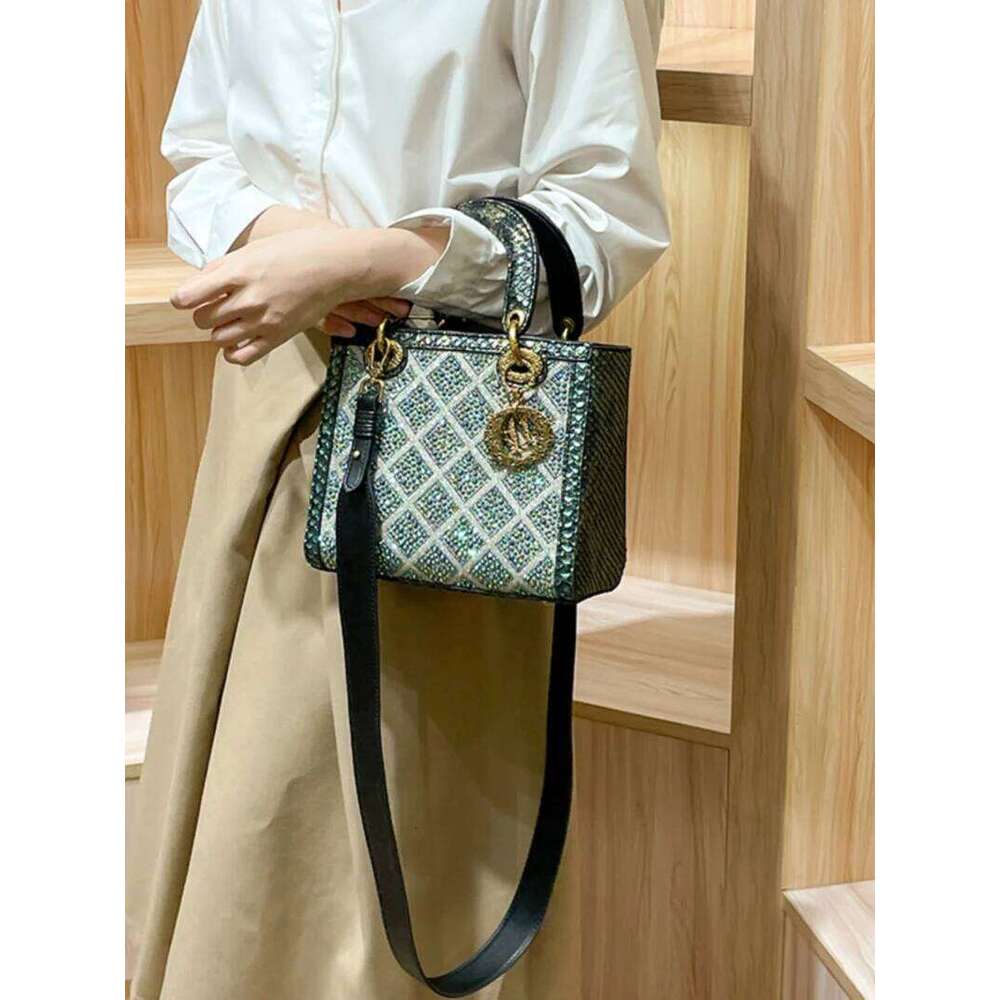 Fashion Dias Light Hundred Shoulder Girls Handbag Toffee Snake Print Women's Bag Cowhide