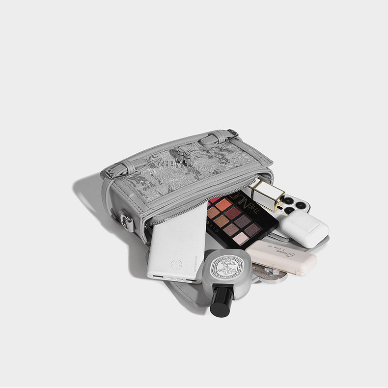 Free Shipping Women's Color-block Fashion Texture Handbag Box Bag 2025 Spring Versatile Shoulder Bag Designer Bags Niche High-end Luxury Crossbod