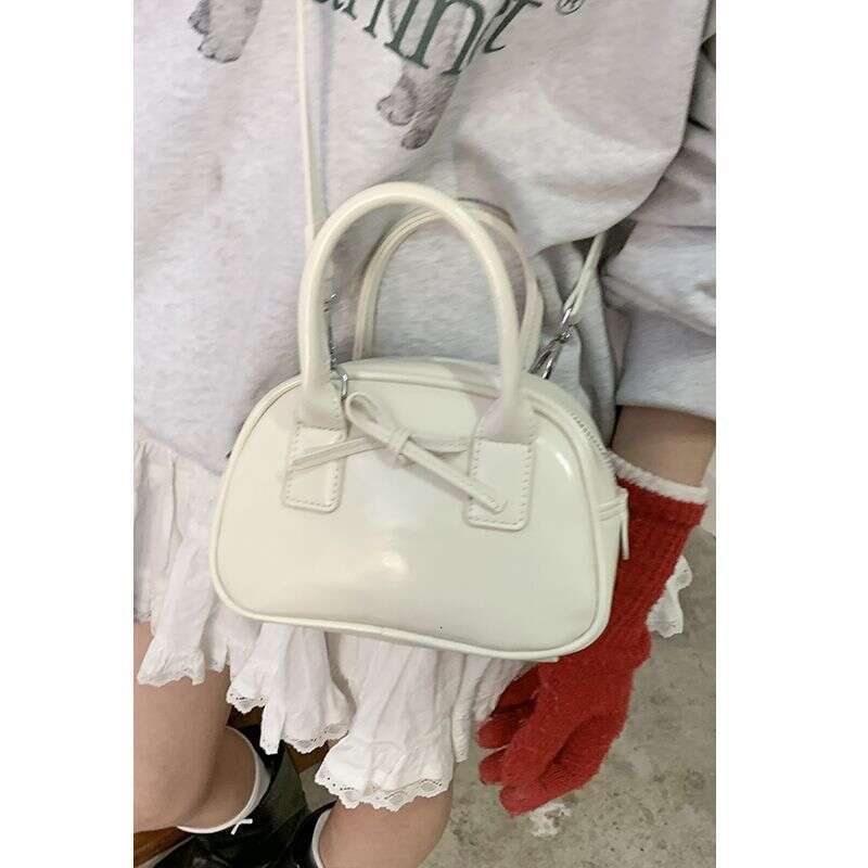 2025 Korean Style New Trend Spring Summer Fashion Versatile Crossbody Small Shoulder Handheld Bowknot Red Bag