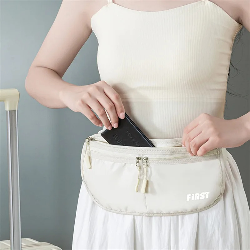 Foldable Women Sports Waist Bag UltraThin Waterproof LargeCapacity Run Light Pouch Antitheft Packs Invisible Pack 250605
