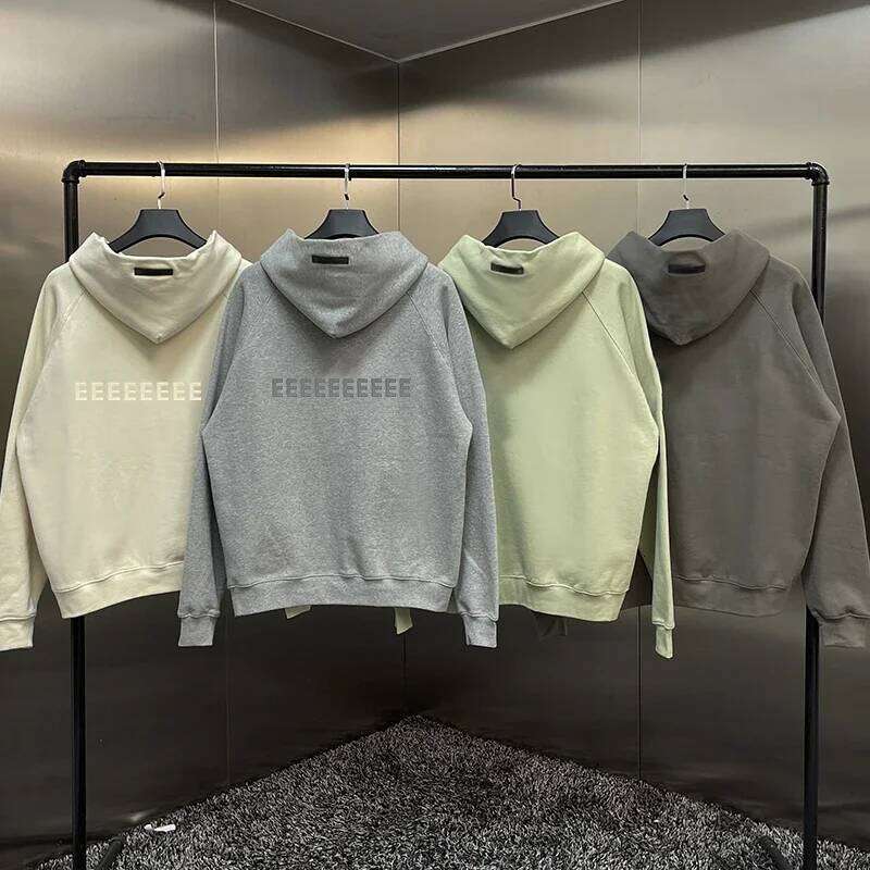 2025 Classic Design Men's Cotton Hoodies Back Two Rows 3D Rubber Letter Hooded Sweaters Couple High Street Loose Hoo